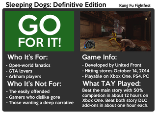 Illustration for article titled Sleeping Dogs: Definitive Edition: The TAY Review